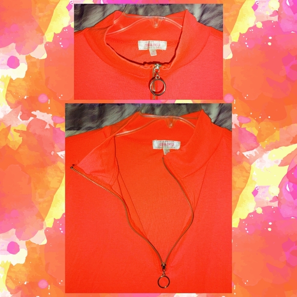 Stella Tweed brand Neon Orange Coral Soft Knit Tank Top Jrs Plus 3X - Picture 3 of 6